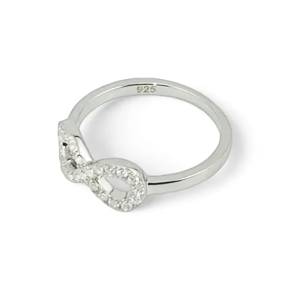 Sterling Silver Infinity CZ Ring - Picture 2 of 6